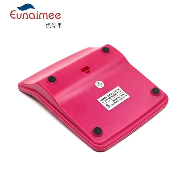 Calculadora de mesa de 12 dígitos grandes botões ferramenta contabilidade de negócios financeiros rosa cor vermelha para escritório escola presente