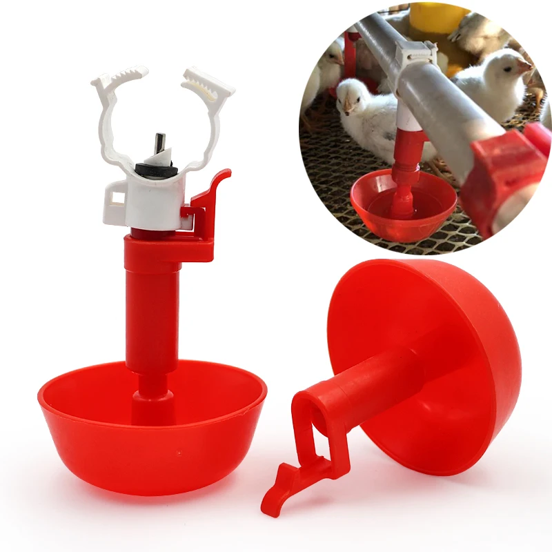 

1set Chicken Drinking Fountain Hanging Cup Ball Nipple Drinkers 25mm Chicken Drinking Equipment Poultry Drinker