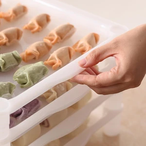 Kitchen food storage box dumpling plate plastic tray quick freezing rectangular freezer steamed bread tray