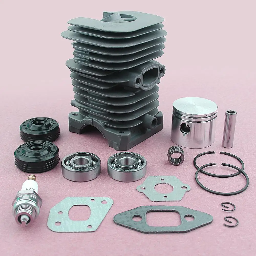 41.1Mm Gergaji Silinder dan Gasket Piston Assy Busi Beralur Bantalan Bola Kit untuk Mitra 350 Mitra 351