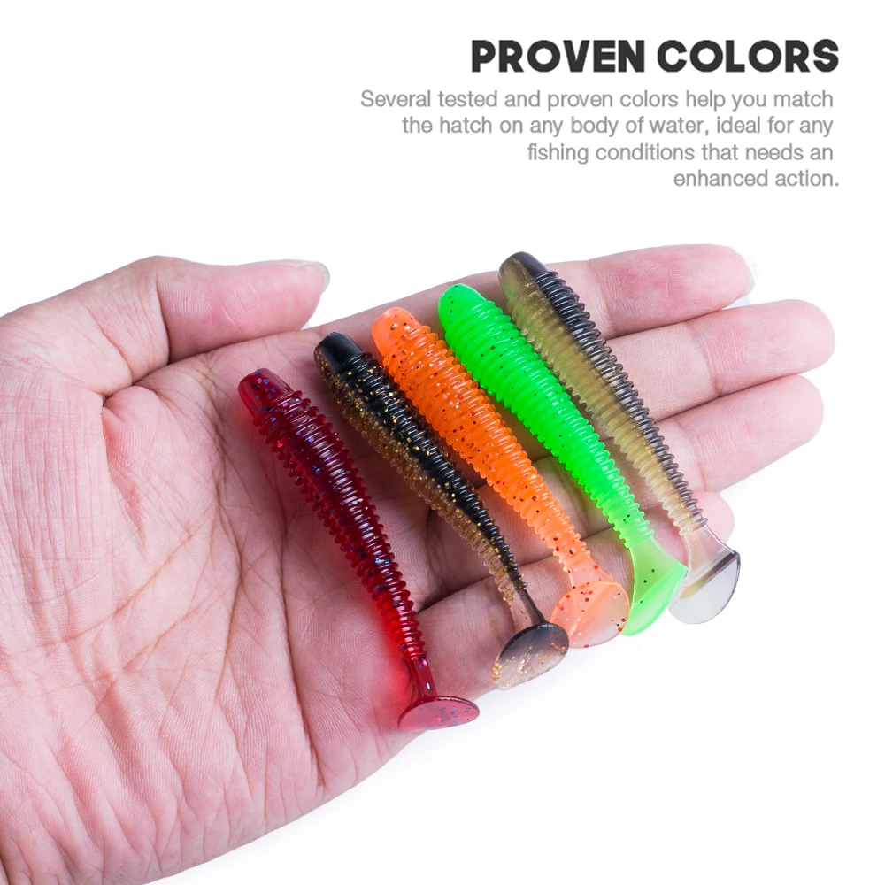 10pcs 6.5cm/2.5g Lot Soft Lures Silicone Worms Baits  Jigging Wobblers Fishing Lures Artificial Swimbaits For Bass Carp Tackle