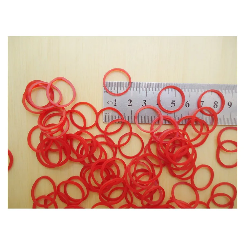 Diameter 19mm-60mm Red High Elastic Rubber Bands Supplies Stretchable O Rings