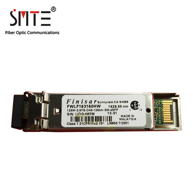 

Finisar FWLF163160HW 125M-2.67G-120KM-1529.55NM-ESFP DWDM Fiber Optical Module