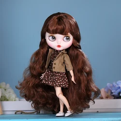 ICY DBS Blyth Doll 1/6 BJD Brown Hair Joint Body Combo Clothes Shoes Hand Set Included Children Girl Boy Toy Gift
