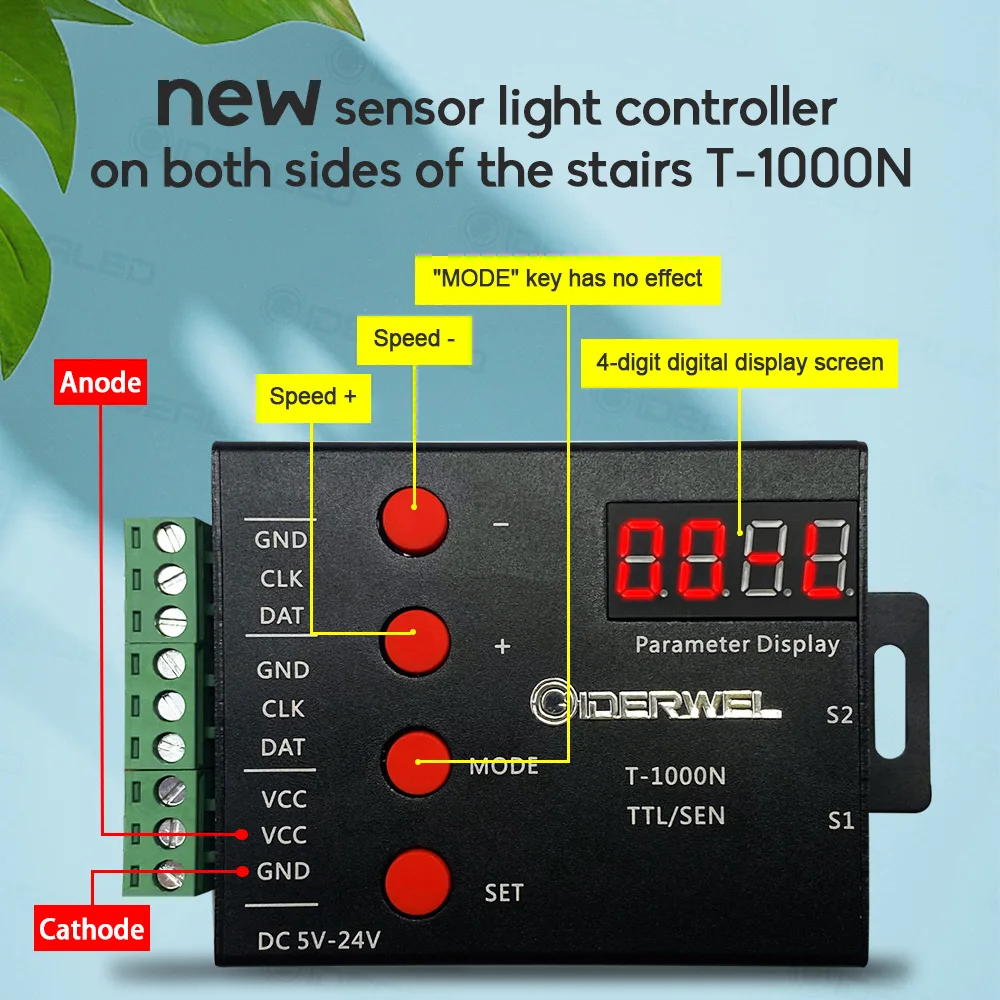 DIY Stair Light Strip Motion Sensor Dimming PIR Streamline Addressable Light Under Cabinet DC12V Dreamcolor Light Strip IP65