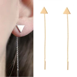 New Fashion Simple Triangle Earrings Tassel Chain Long Earrings For Women Ear Line Boucle D'oreille Femme Valentine's Day Gift