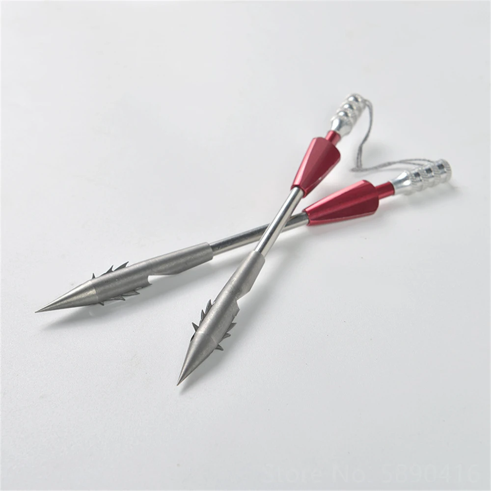 

New Stainless steel Hunt Arrow Fishing Fish Dart Phoenix wing barb With Strong Magnet Sharp Tip Arrowhead for Slingshot Shoot