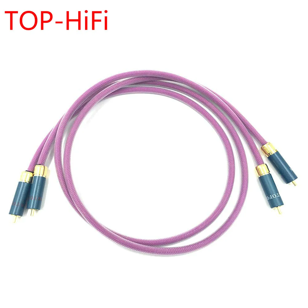 

TOP-HiFi Pair Ortofon Gold Plated 2RCA Cable High-end 6N OFHC Audio cable Double RCA Signal Line Rca cable for XLO HTP1