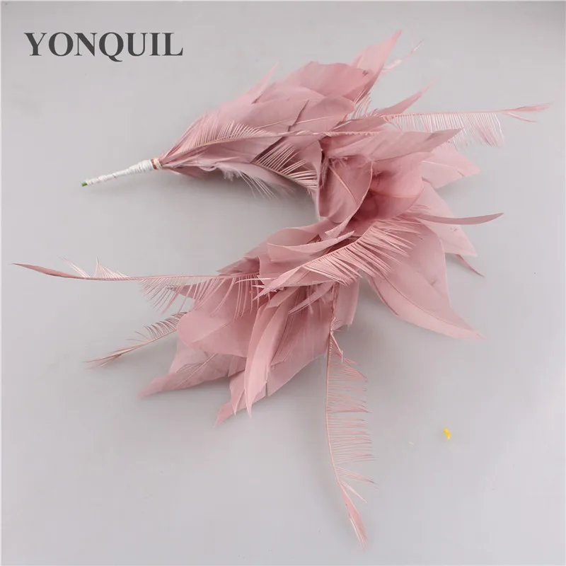 Plumas de pavo de 25-30 CM, ramilletes de boda, artesanía para tocado, sombreros de novia, accesorios para el cabello DIY
