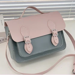 Custom DIY Handmade Bag Contrast Color Bag Hand Stitching With Sewing Tools Shoulder Bag Accessories Pu Leather Cambridge Style