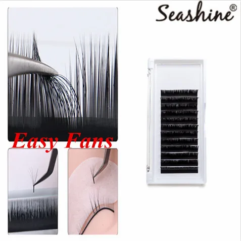 Hand Made Seashine Individual Lashes Eyelashes Extension Easy Fans Eyelashes Extension Blooming Lashes Mink Lashes Free Shipping