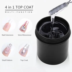 MSHARE 150ML Rhinestones Top Coat No Wipe Without Sticky Layer 3D Water Drop UV Gel Rhinestone Glue Multifunction In 1