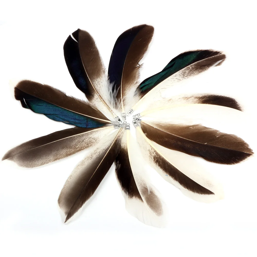 Natural Feathers 10pcs/lot 9cm Wild Duck Feathers Women Necklace Earrings Tassels DIY Jewelry Making Keychain Pendants