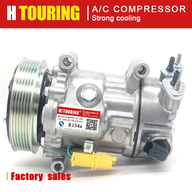 

For sanden sd7c16 ac compressor for Peugeot 2008 207 208 308 3008 307 508 407 5008 607 9651911480 9659875780 96598758 9678656080