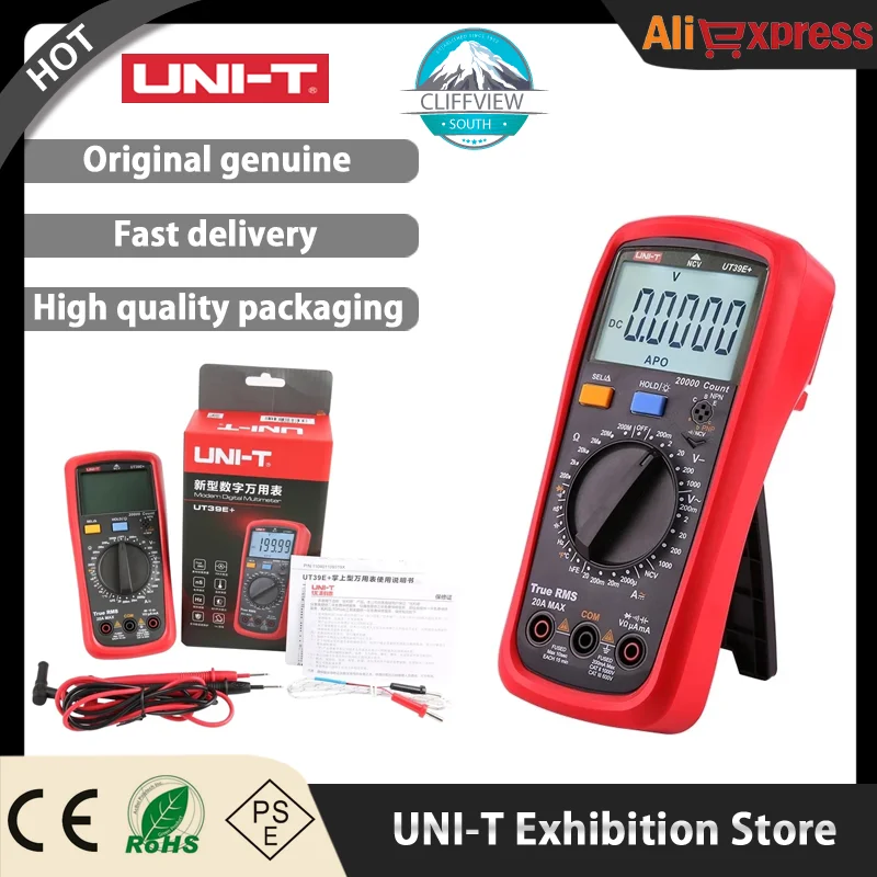 UNI-T UT39E+ Digital Multimeter Uni t 20A 1000V AC DC Handheld Multimetro Ture Rms Tester With 2000μF Capactitance Meausement