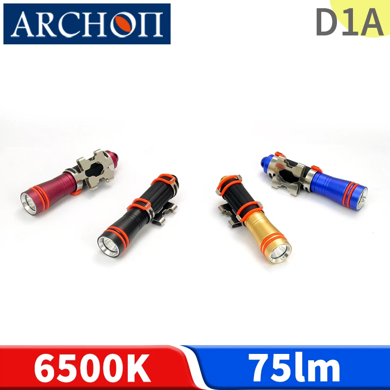 D1A mini diving flashlight diving helmet light diving lighting torch Underwater 100m diving fill light dive flashlight dive lamp