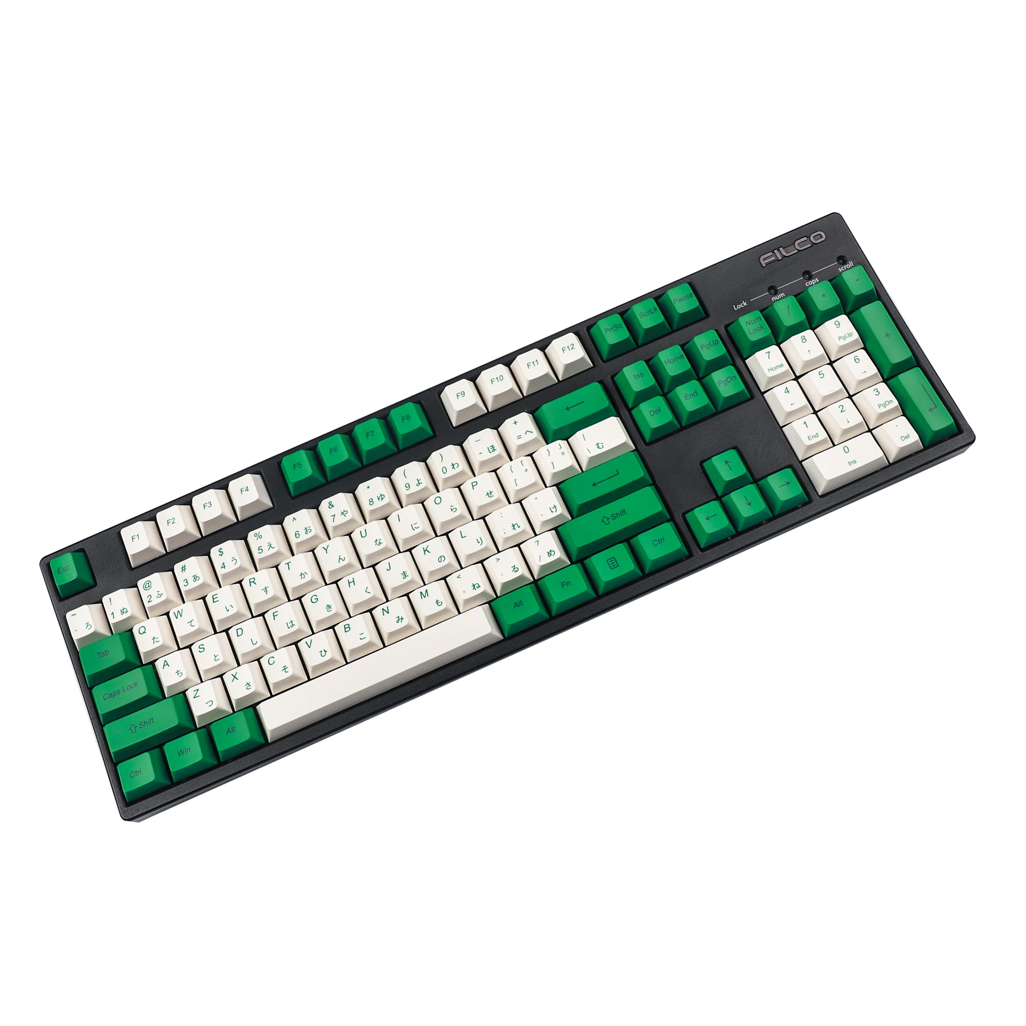 Cherry Profile Green White Dye Sub Blank Keycaps Japanese Thick PBT Keycap For ANSI ISO 104 TKL 60% 96 75% MX Switches Keyboard