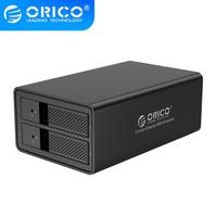 ORICO 95 Series 2 Bay 3.5'' USB3.0 HDD Docking Station 5Gbps HDD Case Aluminum HDD Enclosure With 36W Power Adapter Support 32TB