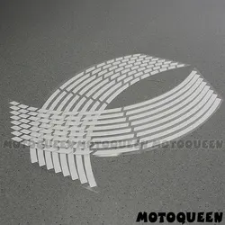 16Pcs PVC 17/18 inches Durable waterproof Wheel Rims Tire Stickers For Motorcycle Car Reflective Stripes Motorbike Auto Decals