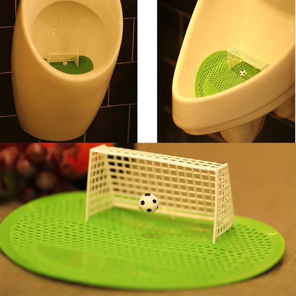 Man Toilet Standing Urinal Filter Plastic Mesh Football Soccor Shape Creative Bathroom Restroom Piss Screen Filtering Pad