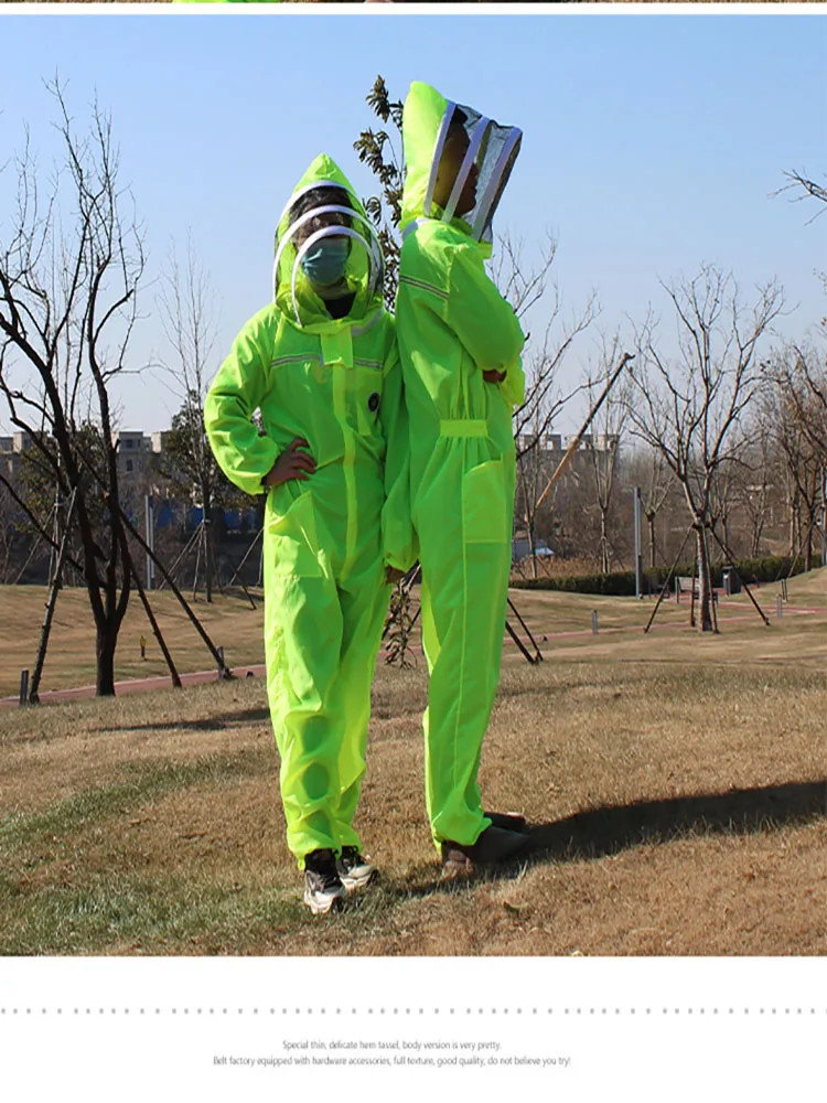 Imagem -05 - Terno de Apicultura Verde Fluorescente Roupa de Apicultor Respirável Abelha Agrícola no Verão Ferramentas de Apicultura