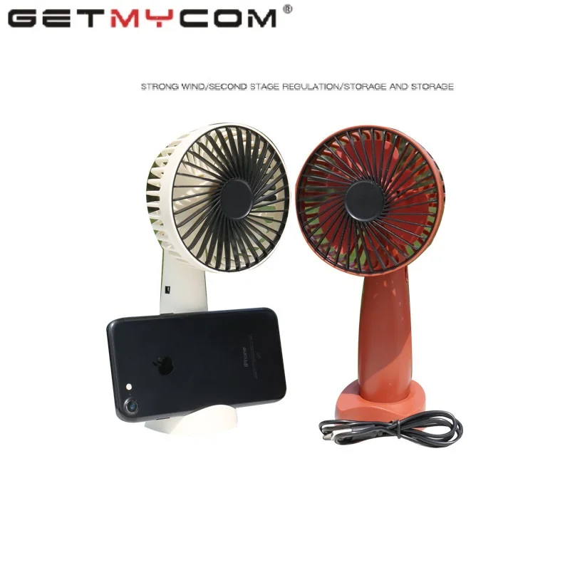 Getmycom Original Mini Mobile Phone Bracket Usb Fansportable rechargeable Dormitory Mini- Desktop Fan With One Hold Small Fans