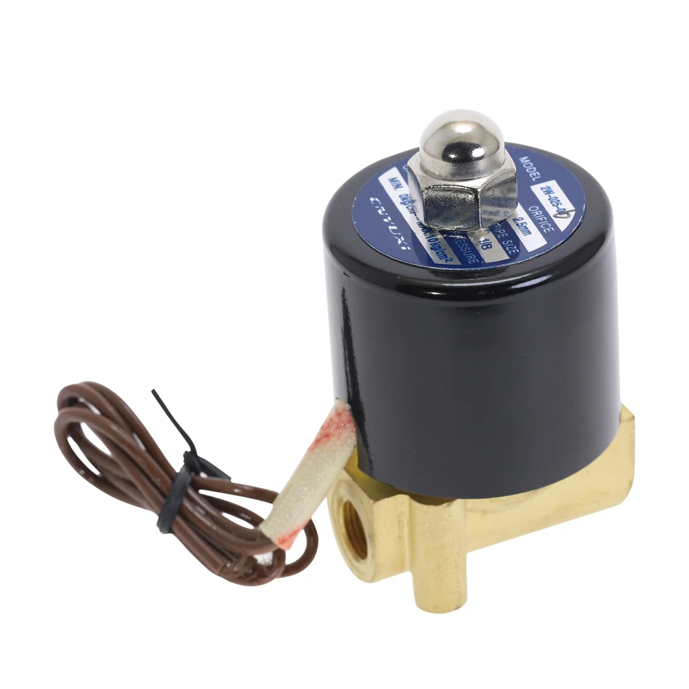 

1/8" Brass Electric Solenoid Valve DC12V DC24V AC220V 110V Normally Closed 2W-025-06 Solenoid Pneumatic Valve for Water Oil Air