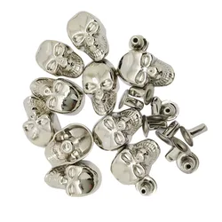 10pcs/Set Skull Rivets Studs Buttons Punk Rock for DIY Spikes Leather Bag Shoes Belts Bracelet Decoration Parts Accessories