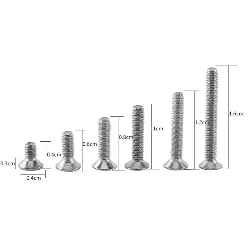Kit 250 pz M2 bulloni esagonali viti dadi in acciaio inossidabile A2 esagono incassato bullone con dadi esagonali Kit assortimento