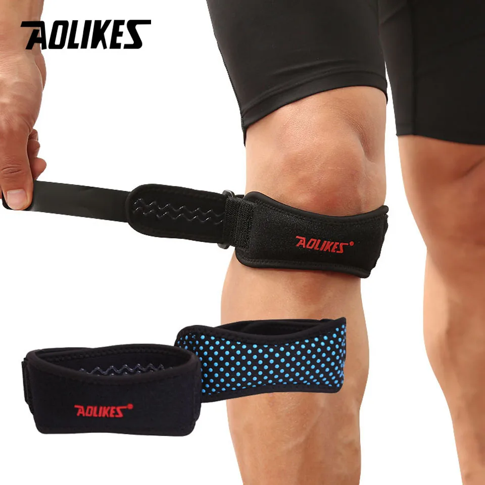 AOLIKES 1PC Knee Pain Relief & Patella Stabilizer Knee Strap Brace Support for Hiking, Soccer, Basketball, Running, Jumpers Knee