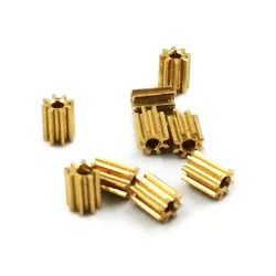 8 0.7A Pinion Module 0.2M 8-tooth Straight Gear Copper Gear Hole 0.7mm Tight Thickness 2.5 Outer Diameter 2mm 10pcs/lot