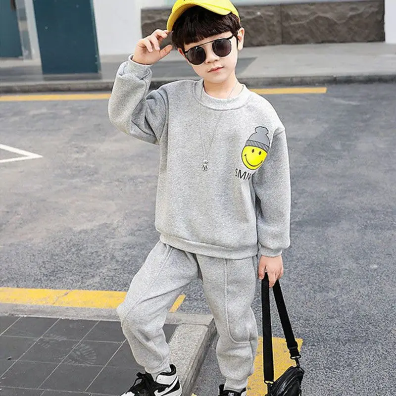 Autumn Children Clothes Kids Suit Spring Boys Cotton Pullover Sweatshirts + Pants 2Pcs Set Toddler Boy Tracksuit Sportswear