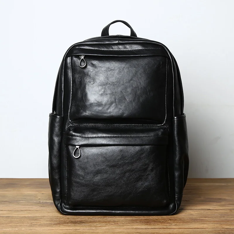 NZPJ Leder herren Rucksack Europäischen und Amerikanischen Mode Reisetasche Vintage Kopf Erste Schicht Rindsleder Freizeit Rucksack – Detail 21