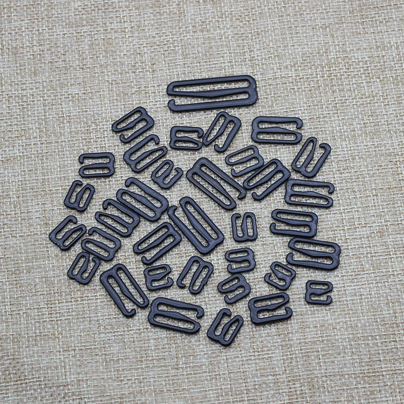 Wholesale 10 sets / Nylon Coated Lingerie Figure 8 shape and 9 shape metal bra hooks and sliders bra strap fasteners 3 color