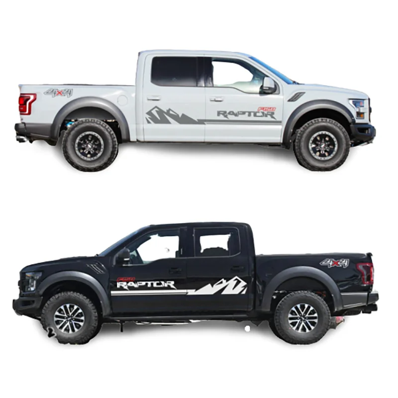 

Спортивная 4x4 внедорожная боковая юбка, наклейка, виниловая горная графическая наклейка, затемнение для F150 F-150 Raptor 2015 2016 2017 2018 2019