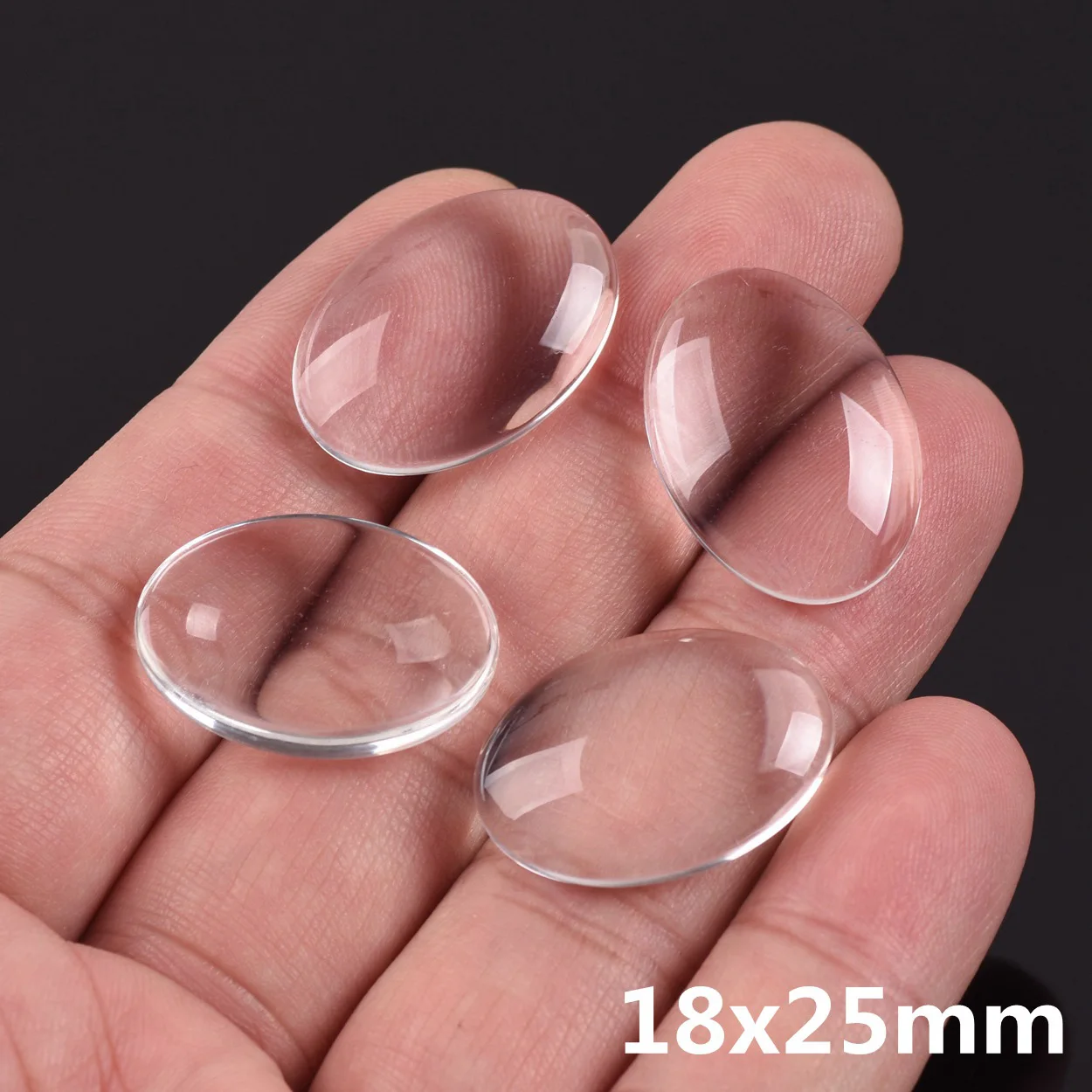 10pcs Oval Shape Clear Crystal Glass Cabochons Cover 10x14mm 13x18mm 18x25mm 20x30mm 25x35mm 30x40mm DIY Pendants Jewelry Making