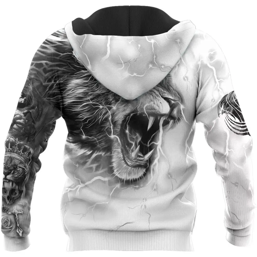 Lion Tattoo 3D All Over Printed Mens hoodies Harajuku Streetwear Fashion Hoodie Unisex Autumn Jacket Tracksuits Drop shipping