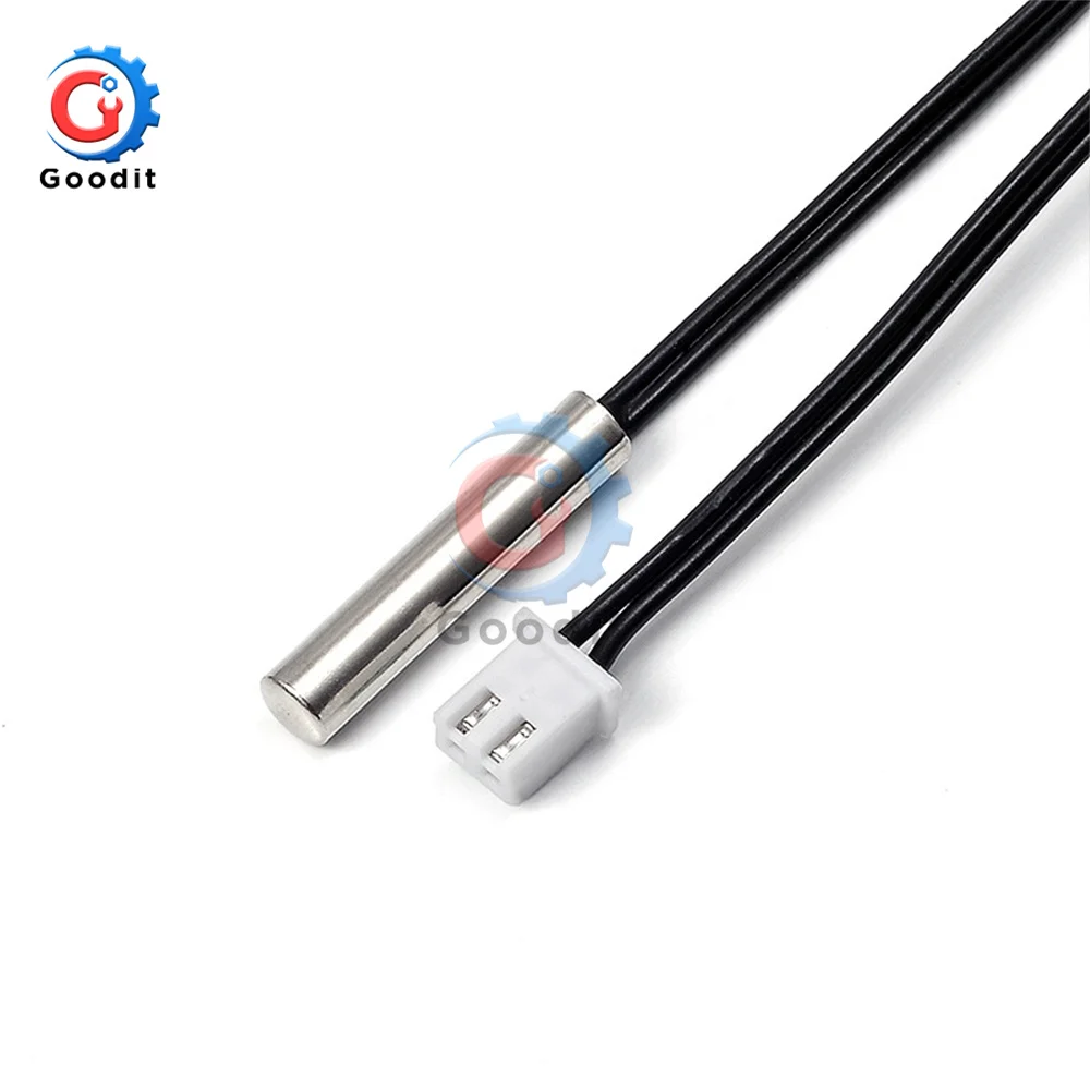 10K 1% 3435 NTC Thermistor Waterproof Cable Temperature Sensor Probe 2.5 Meters