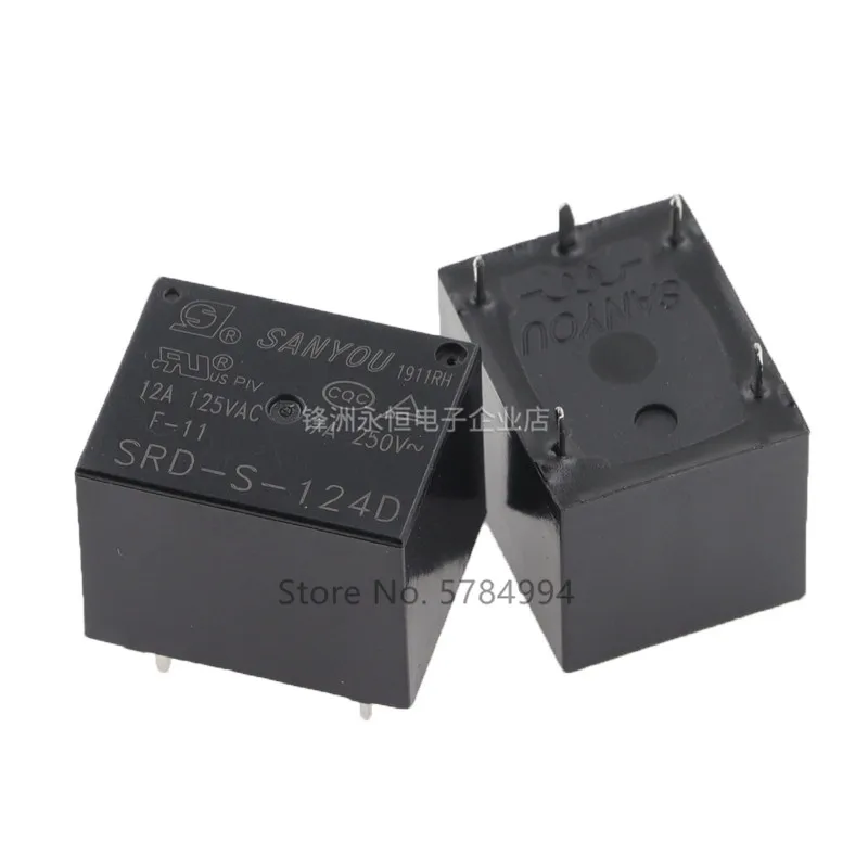 Free Shipping 100% New 10PCS SRD-S-105D 5VDC SRD-S-112D 12VDC SRD-S-124D 24VDC 12A 5PINS DC5V DC12V DC24V 5V 12V 24V Power