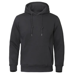 Solid Color Men Hoodies Fleece Warm Mens Sweatshirt Fashion Streetwear Casual Men's Loose Breathable Pullovers Brand Hoody