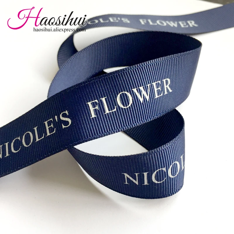 1/2\'\'(13mm) Grosgrain Ribbon Personalized Printed for Party Wedding Baby Shower Favor 100 yards/lot