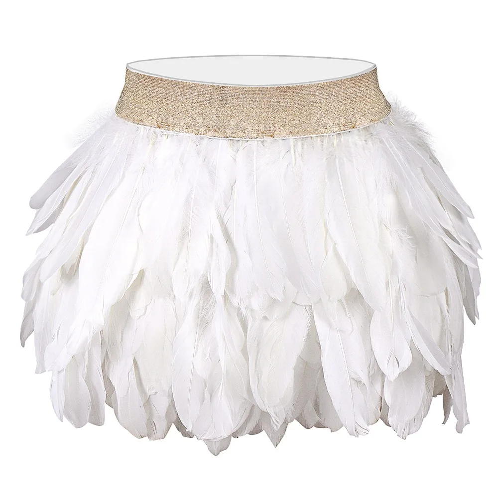 Feathers Skirt Fashion Harness Women's Punk Goth Accessories Sword Party Dance Rave Costume Sexy Lingerie Halloween Carnival