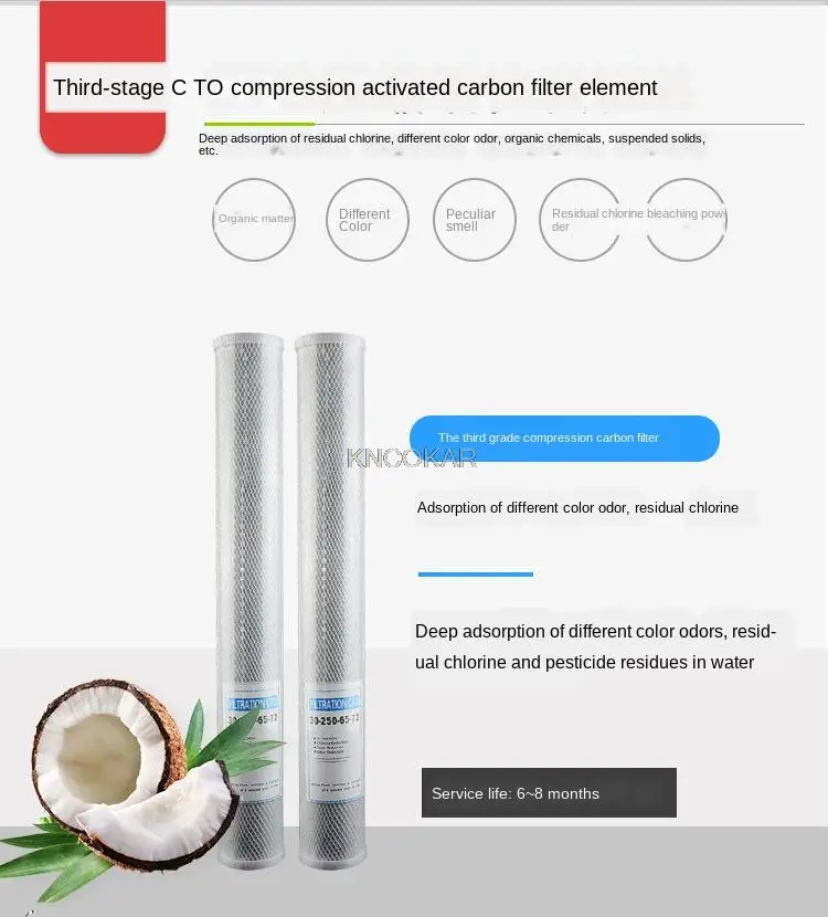 Purificateur d'eau transparent pré-filtre 20 pouces, 3 niveaux, vente directe d'usine, PPF UDF CTO