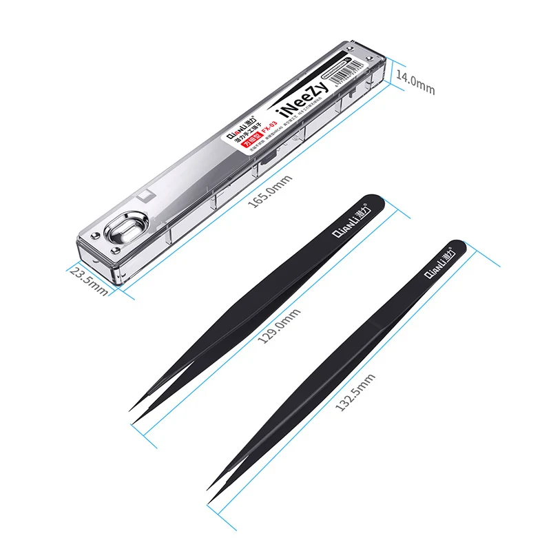 Qianli iNeezy Ultra Fine Pinzette Manuale Gringding Non-magnetici In Acciaio Pinzette BGA Ponticello di Riparazione Pinze per la Riparazione Del Telefono