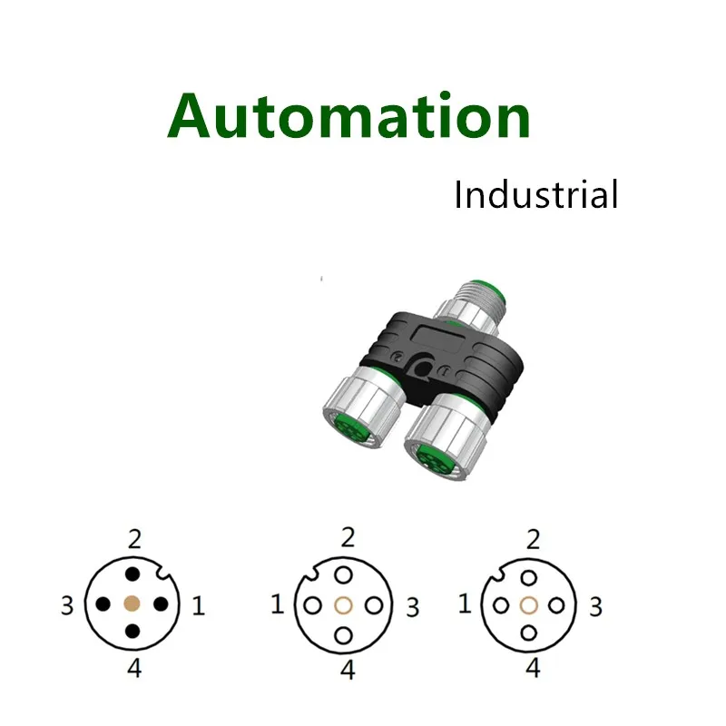 

M12 Y -Connector , 4Pin/5Pin, TypeA/TypeB, Male/2Female,IP67