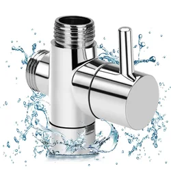 ABS Diverter Valve 3 Way Water Separator Shower Tee Adapter Adjustable Shower Head Diverter Valve Bathroom Shower Valve