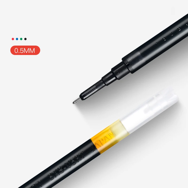 12Pcs Pilot BXS-V5RT(VR5) Gel Ink Pen Refill for Hi-Techpoint BXRT-V5/GR5 Liquid  0.5mm Rollerball  Black /Blue /Red Color