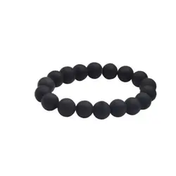 2021 friendship bracelets 8mm Real Black Bianshi Natural Bian Stone Bracelet For Men&Women bianshi bracelet