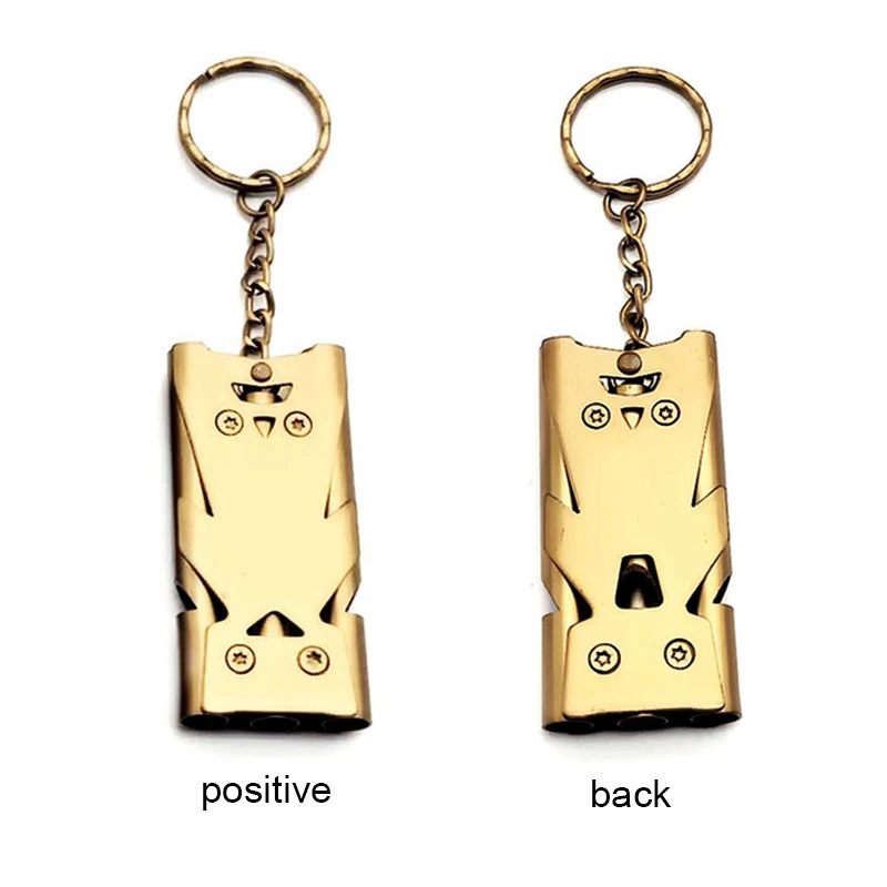 1 Pcs Double Pipe Whistle Pendant Keychain High Decibel Outdoor Survival Emergency Whistle Camping Tool Multifunction Whistle