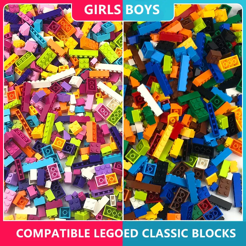 1000PCS 500PCS Bricks Kids Educational Gifts DIY Toys ABS Plastic Juguetes Bulk Classic City Building Blocks Toys for Boys Girls